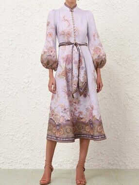 zimmermann eden floral silk gathered midi dress ZIMMERMANN Eden asymmetric gathered silk-georgette dress